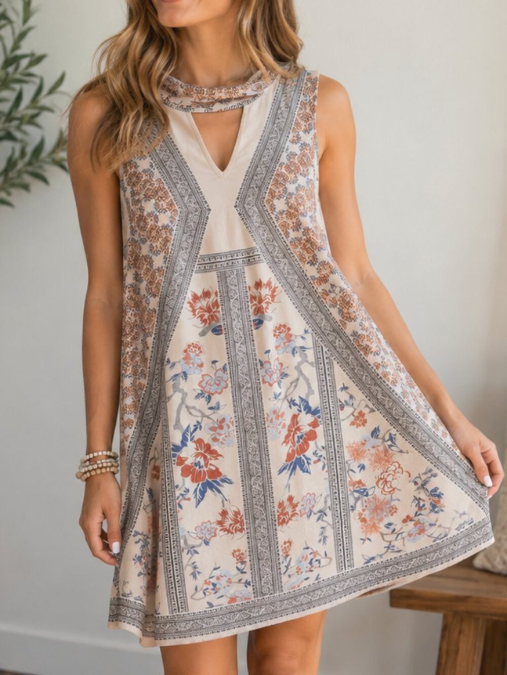 🤍 Altar'd State Bohemian Floral Dress – New With Tags – Size Medium